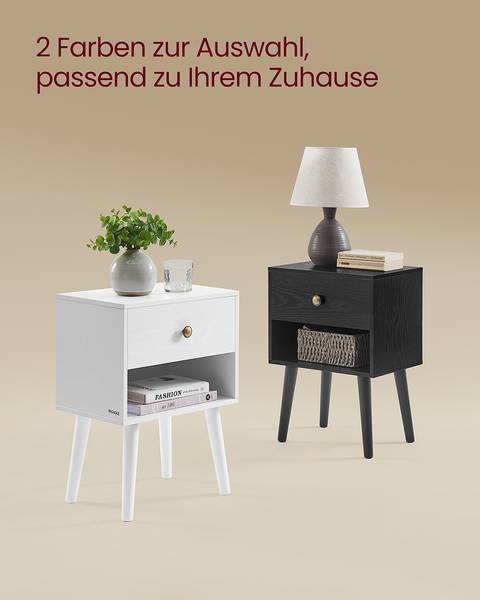 Nachtkommode Ablam 2er-Set Weiß