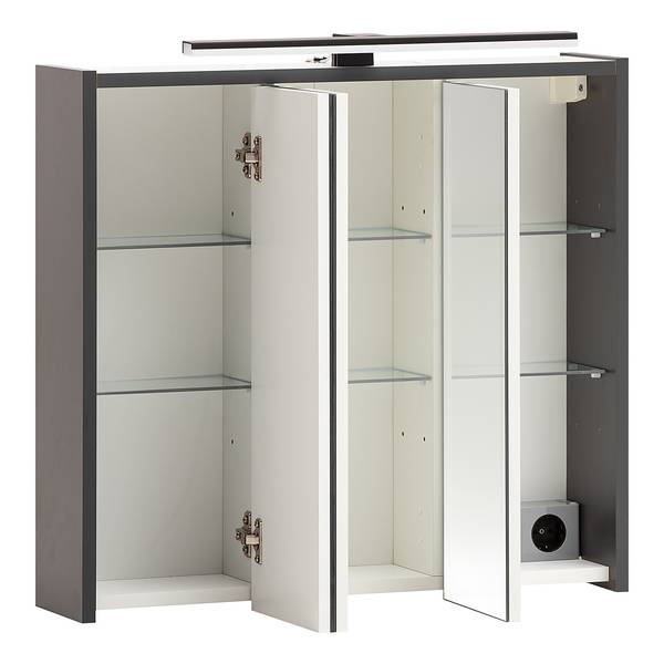 Amoire de toilette éclairée Katta 65 cm Anthracite