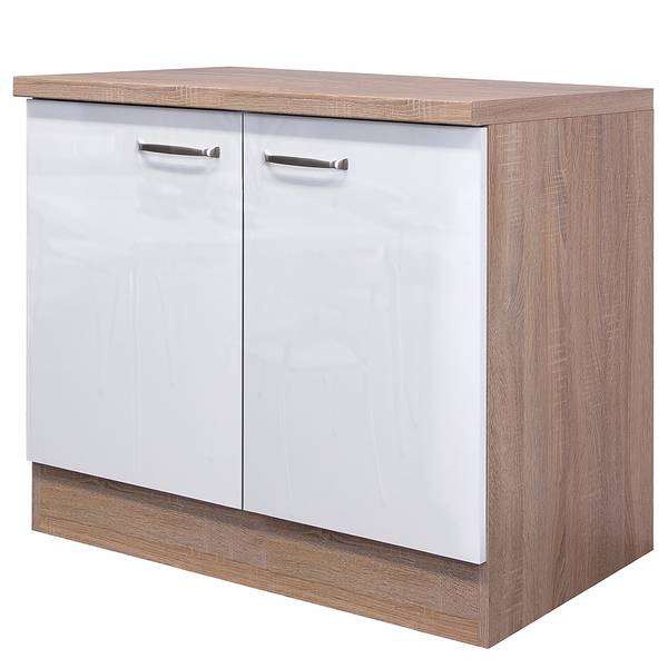 Unterschrank Stenkista 2 Türen Weiß - Holzwerkstoff - 100 x 86 x 60 cm