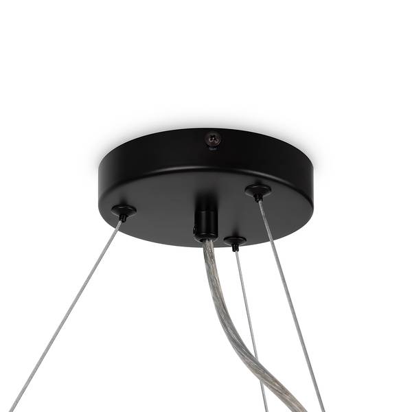 Lampada a sospensione Dallas A Vetro fumé / Mischmetal - 25 punti luce