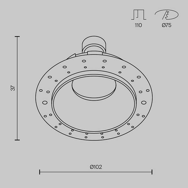Inbouwspot Share type B aluminium - 1-lichts