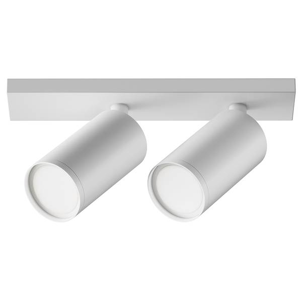 Lampada da soffitto Focus S E Alluminio - 2 punto luce