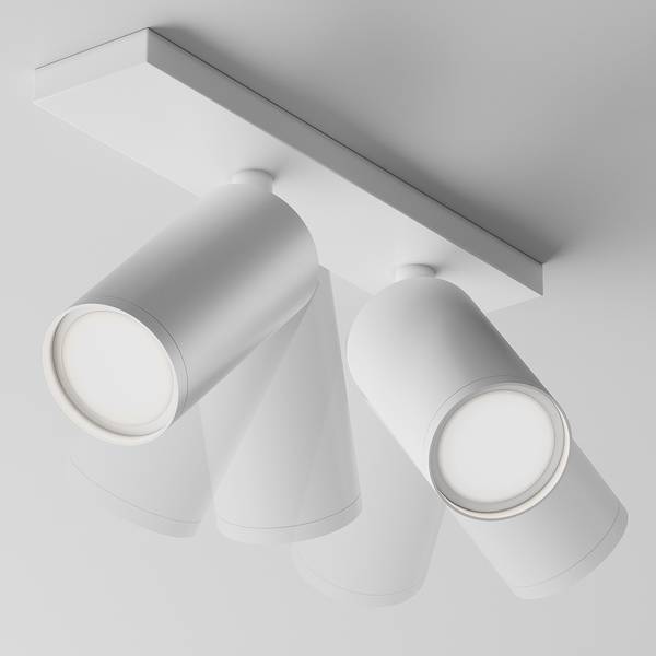 Lampada da soffitto Focus S E Alluminio - 2 punto luce