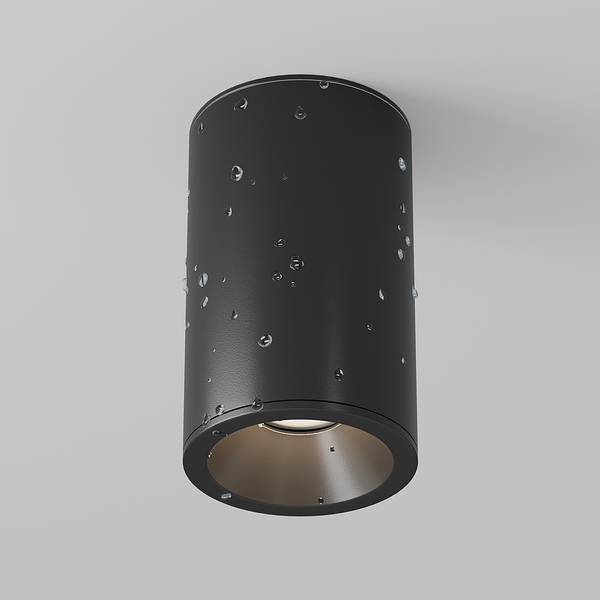 Lampada da soffitto Zoom Alluminio - 1 punto luce - Nero - Diametro: 7 cm