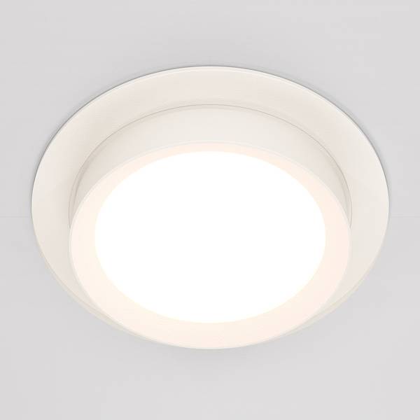 Inbouwspot Hoop aluminium - 1-lichts - wit