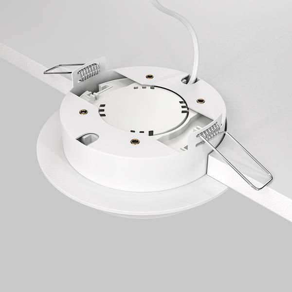 Inbouwspot Hoop aluminium - 1-lichts - wit