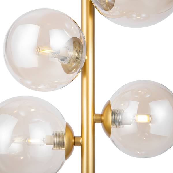 Lampada a sospensione Dallas G Vetro colorato / Mischmetal - 6 punti luce