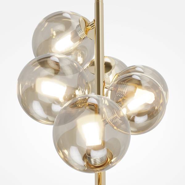Lampada a sospensione Dallas G Vetro colorato / Mischmetal - 6 punti luce