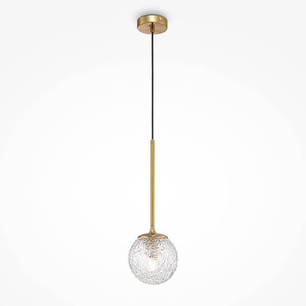 Hanglamp Ligero transparant glas/metaalmix - 1-lichts
