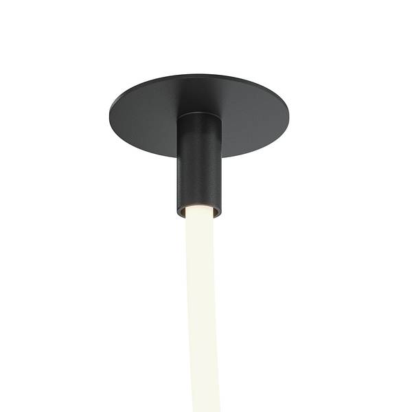 Lampada a sospensione LED Tau A Silicone / Alluminio - 1 punti luce - Nero