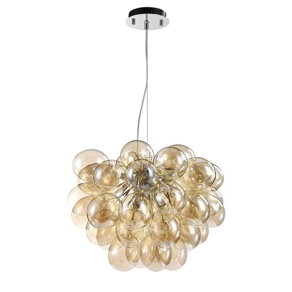 Hanglamp Balbo gekleurd glas/metaalmix - 8-lichts