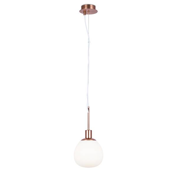 Pendelleuchte Erich Typ E Milchglas / Mischmetall - 1-flammig