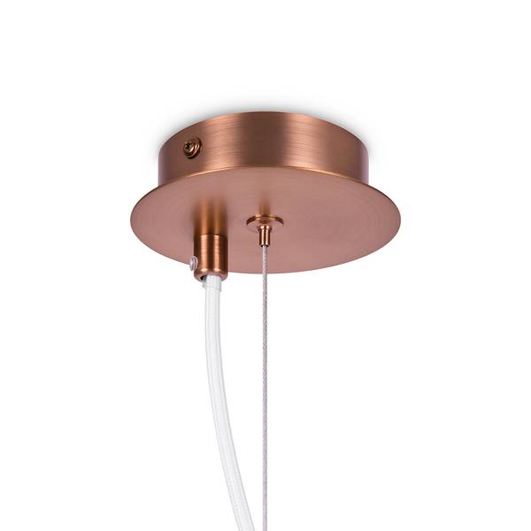 Pendelleuchte Erich Typ E Milchglas / Mischmetall - 1-flammig