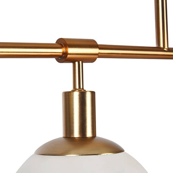 Pendelleuchte Erich Typ D Milchglas / Mischmetall - 5-flammig