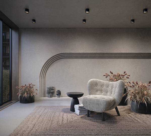 Lampada da soffitto LED Planet C Alluminio - 1 punto luce