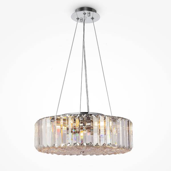 Lampada a sospensione Recinto B Cristallo / Mischmetal - 6 punti luce