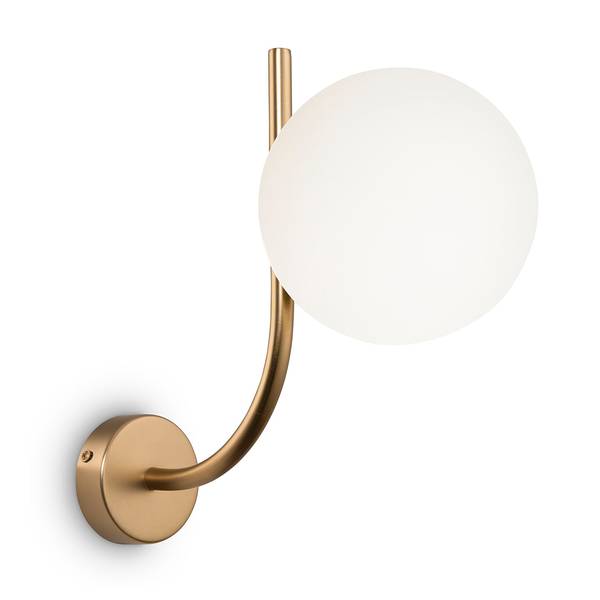 Wandleuchte Rendez-Vous Milchglas / Mischmetall - 1-flammig