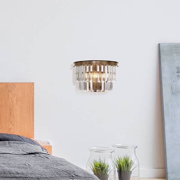 Lampada da parete Revero B Cristallo / Mischmetal - 1 punto luce