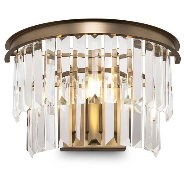 Lampada da parete Revero B Cristallo / Mischmetal - 1 punto luce
