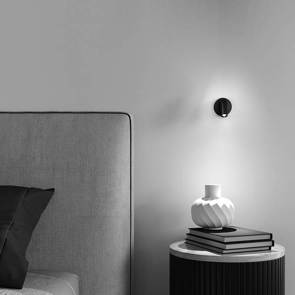Lampada da parete LED Mirax C Mischmetal - 1 punto luce - Nero