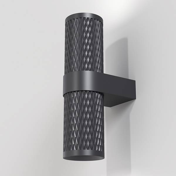 Wandlamp Focusdesign aluminium - 2-lichts - zwart