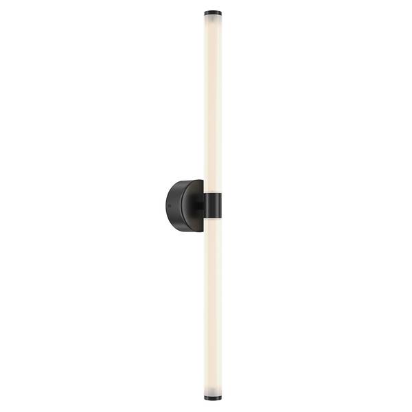 LED-Wandleuchte Axis Typ A Glas / Aluminium - 1-flammig - Schwarz