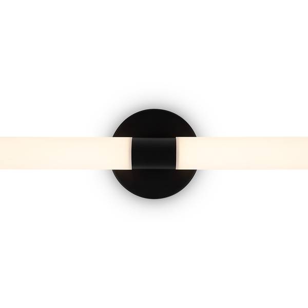 LED-Wandleuchte Axis Typ A Glas / Aluminium - 1-flammig - Schwarz