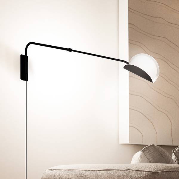 Wandleuchte Mollis Typ A Acrylglas / Mischmetall - 1-flammig