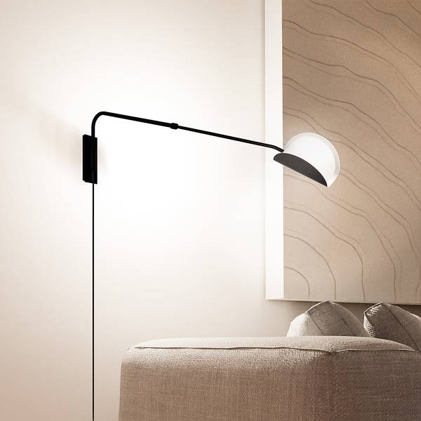 Wandleuchte Mollis Typ A Acrylglas / Mischmetall - 1-flammig