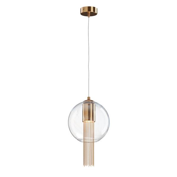 Lampada a sospensione Flusso A Vetro / Mischmetal - 1 punto luce