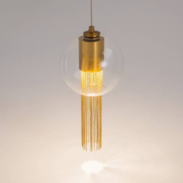 Lampada a sospensione Flusso A Vetro / Mischmetal - 1 punto luce