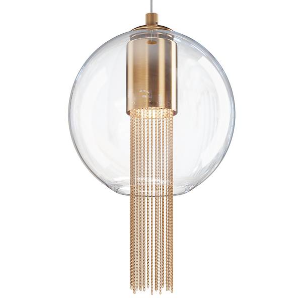 Lampada a sospensione Flusso A Vetro / Mischmetal - 1 punto luce