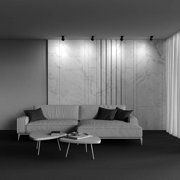 Lampada da soffitto LED Onda E Alluminio - 1 punto luce