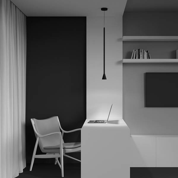 Pendelleuchte Arrow Mischmetall - 1-flammig - Schwarz