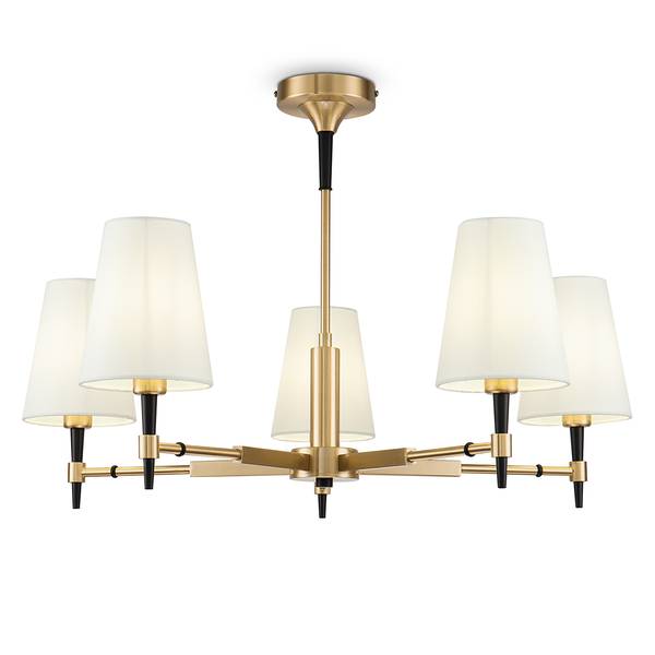 Kroonluchter Zaragoza type B mengweefsel/metaalmix - 5-lichts