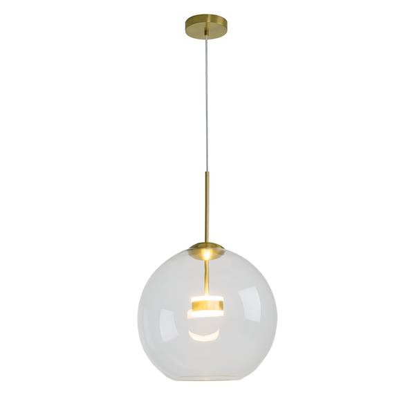 LED-Pendelleuchte Cometa Klarglas / Mischmetall - 1-flammig