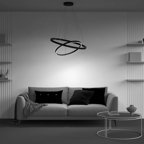 LED-hanglamp Rim type N aluminium - 2-lichts