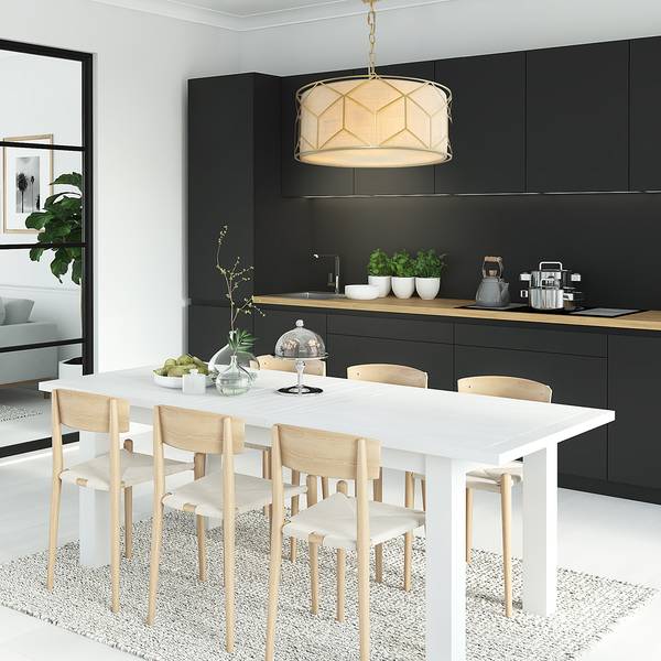 Lampada a sospensione Messina Lino / Mischmetal - 4 punti luce