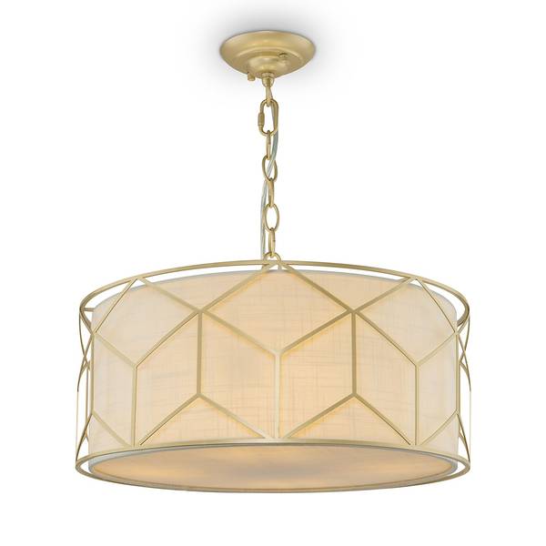 Lampada a sospensione Messina Lino / Mischmetal - 4 punti luce