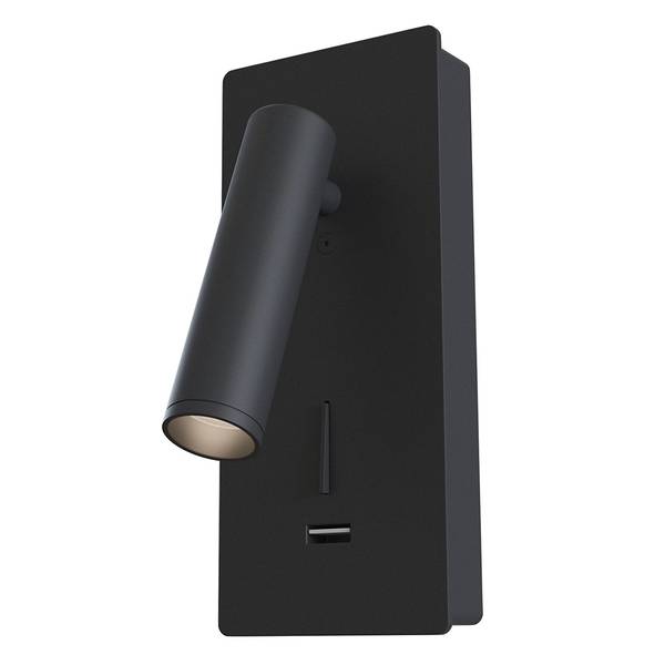 LED-Wandleuchte Mirax Typ A Mischmetall - 1-flammig - Schwarz