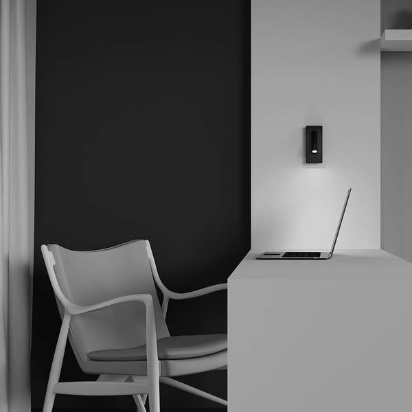 LED-Wandleuchte Mirax Typ A Mischmetall - 1-flammig - Schwarz