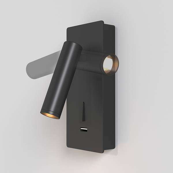 LED-Wandleuchte Mirax Typ A Mischmetall - 1-flammig - Schwarz