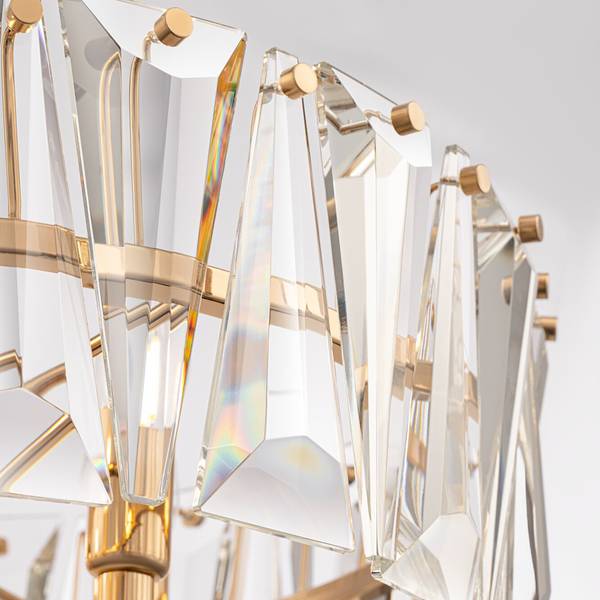 Suspension Puntes - Type D Verre cristal / Métal mixte - 4 ampoules