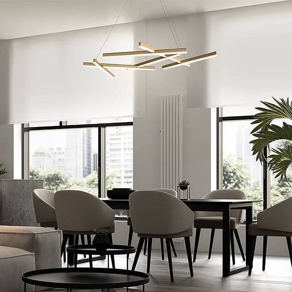 LED-Pendelleuchte Line Typ A Mischmetall - 6-flammig