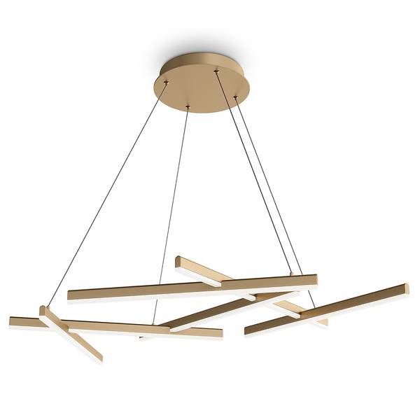 LED-Pendelleuchte Line Typ A Mischmetall - 6-flammig