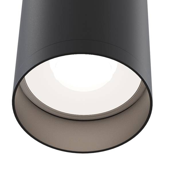 Deckenleuchte Focus Typ A Aluminium - 1-flammig - Schwarz