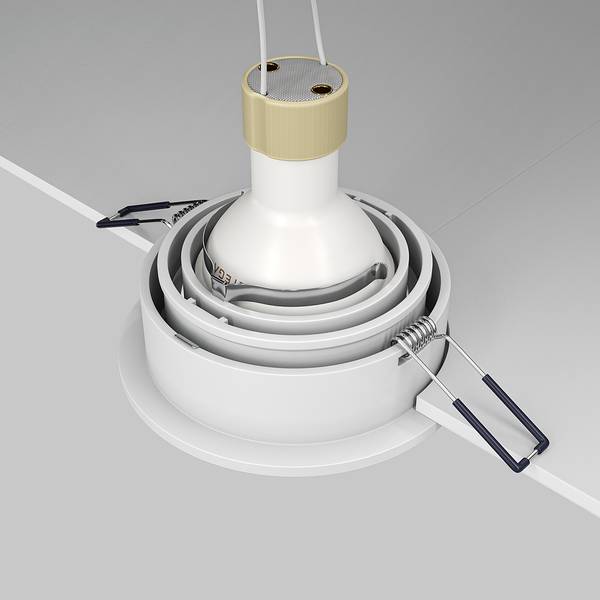 Lampada a incasso Atom C Alluminio - 1 punto luce