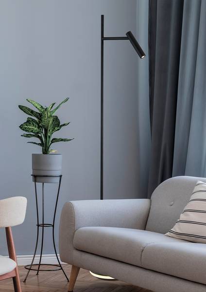 LED-Stehleuchte Estudo Mischmetall - 1-flammig