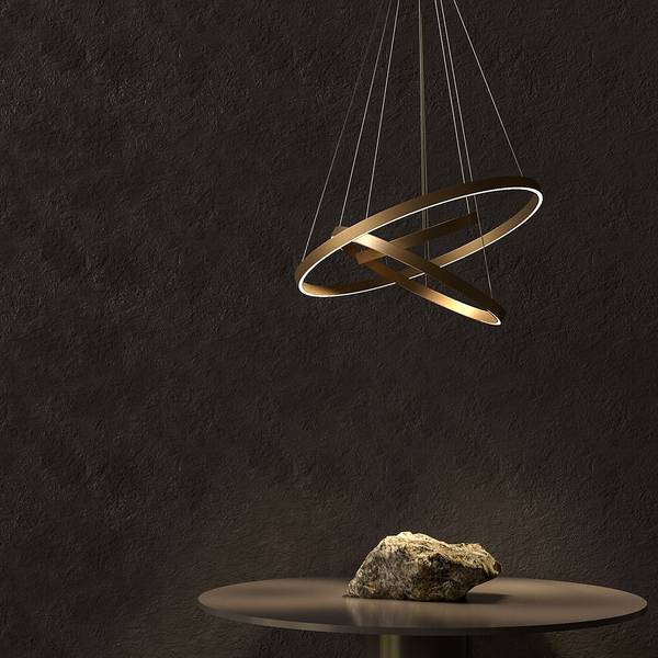 Lampada a sospensione LED Rim K Alluminio - 3 punto luce