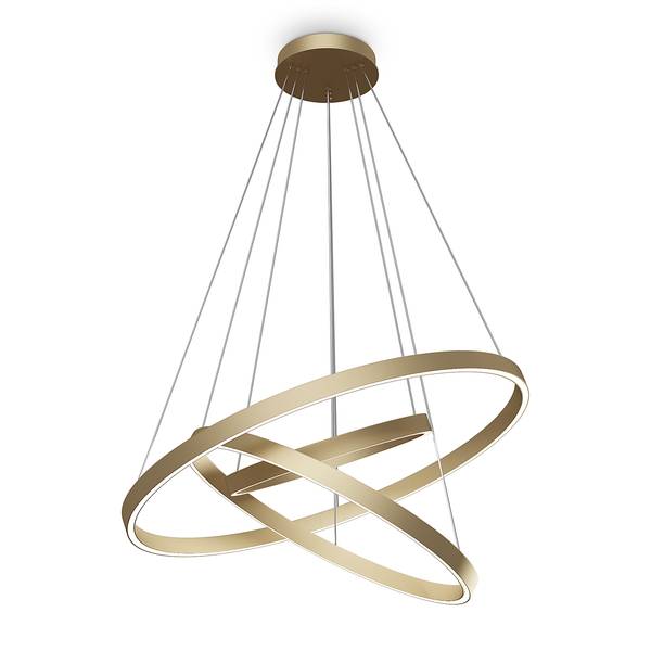 Lampada a sospensione LED Rim K Alluminio - 3 punto luce